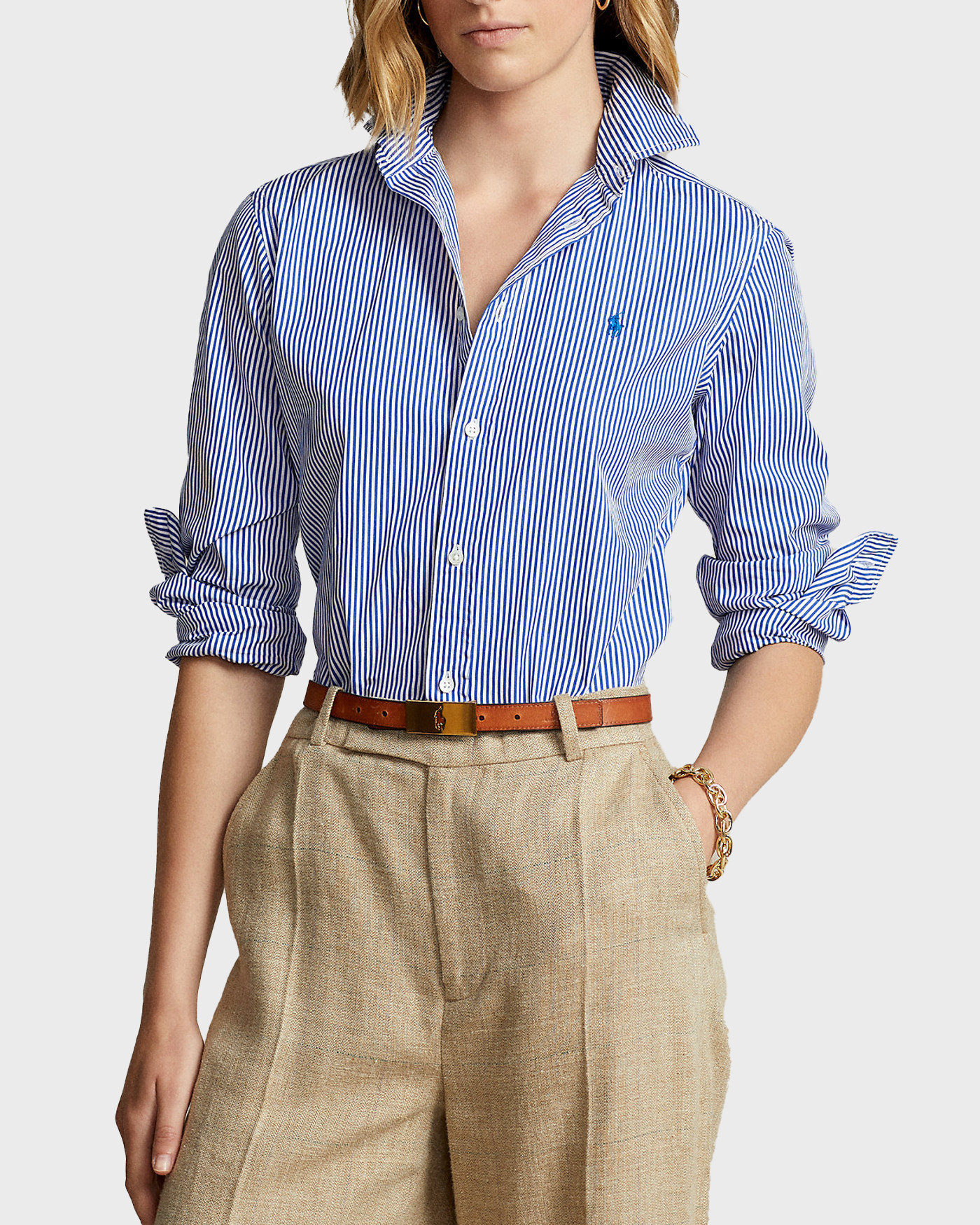 Polo Ralph Lauren Classic Fit Striped Cotton Shirt - 211784161029 -  