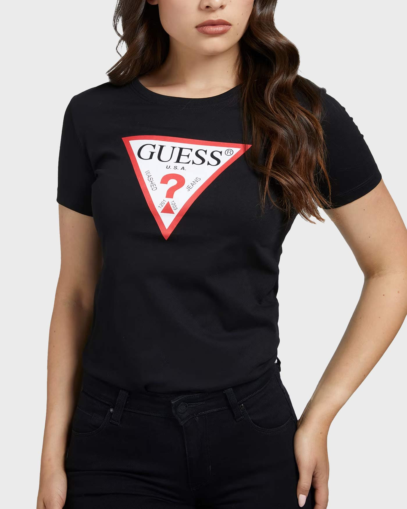 Guess Γυναικείο T-shirt With Triangle Logo - W1YI1BI3Z11 -  sagiakos-stores.gr