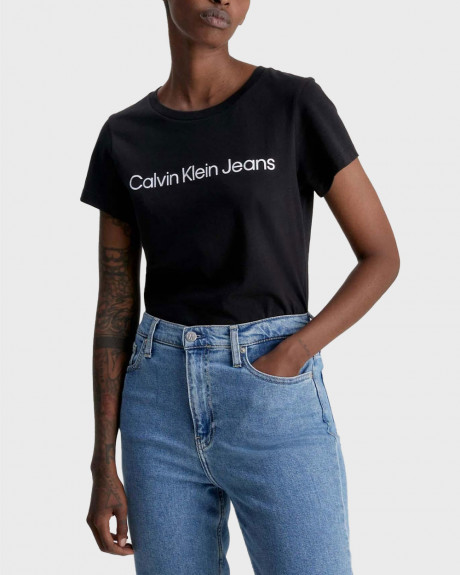 CALVIN KLEIN CORE INSTIT LOGO ΓΥΝΑΙΚΕΙΑ ΚΟΝΤΟΜΑΝΙΚΗ ΜΠΛΟΥΖΑ ΣΤΕΝΗ ΓΡΑΜΜΗ - J20J220253 