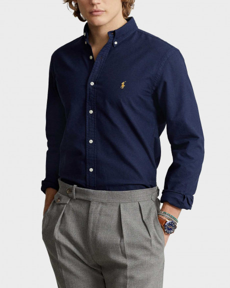 POLO RALPH LAUREN MEN'S SHIRT LONG SLEEVED SLIM FIT - 710767828003