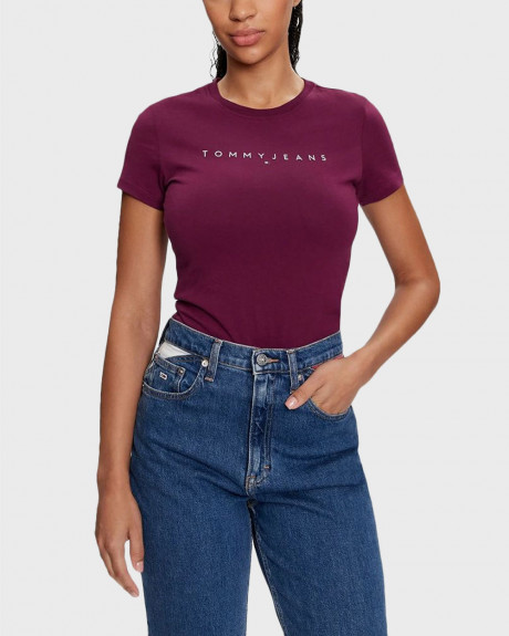 TOMMY JEANS WOMEN'S SLIM FIT T-SHIRT - DW0DW18398