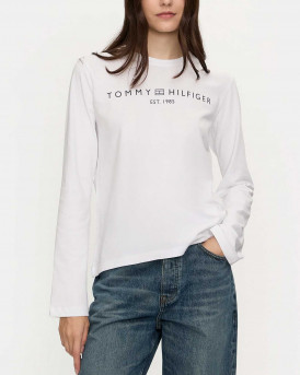 TOMMY HILFIGER WOMEN'S BLOUSE REGULAR FIT - WW0WW43620 - WHITE