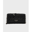 GUESS ASSIA WOMEN'S QUILTED MINI CROSSBODY BAG - QG849979 - BLACK