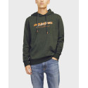 JACK & JONES ΑΝΔΡΙΚΟ ΦΟΥΤΕΡ ΜΕ ΚΟΥΚΟΥΛΑ - 12256848 - ΜΑΥΡΟ