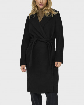 ONLY WOMEN'S COAT WITH BELT - 15314362 - BLACK