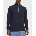 JACK & JONES ΑΝΔΡΙΚΟ ΠΟΥΛΟΒΕΡ HALF-ZIP - 12258473 - ΜΠΛΕ