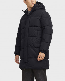 JACK & JONES ΑΝΔΡΙΚΟ ΜΑΚΡΥ ΜΠΟΥΦΑΝ PUFFER ΜΕ ΚΟΥΚΟΥΛΑ - 12256980 - ΜΑΥΡΟ