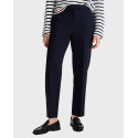 TOMMY HILFIGER WOMEN'S STRAIGHT FIT CROPPED TROUSERS - WW0WW44090 - BLUE