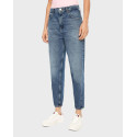 TOMMY JEANS WOMEN'S HIGH WAISTED MOM FIT JEANS - DW0DW20216 - BLUE