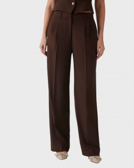 GUESS WOMEN'S HIGH RISE WIDE-LEG TROUSERS - W5RB73WGX02 - KΑΦΕ