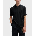 HUGO DEKOK233 MEN'S HALF-ZIP POLO SHIRT - 50496003 - BLACK